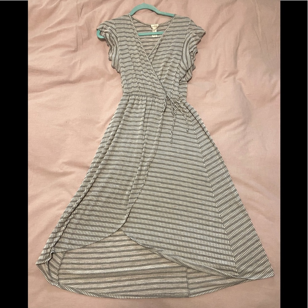 Grey cotton midi dress